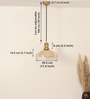 Ribbed Golden Luster Glass Pendant Light with Antique Brass Finish