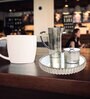 Ribbed Mirror Silver Aluminium Appetizer Platter