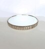 Ribbed Mirror Silver Aluminium Appetizer Platter