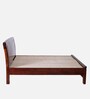 Ribca Solid Wood King Size Bed in Walnut Finish