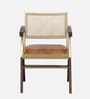 Richie Solid Wood Arm Chair In Walnut Finish