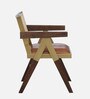 Richie Solid Wood Arm Chair In Walnut Finish