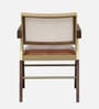 Richie Solid Wood Arm Chair In Walnut Finish