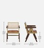 Richie Solid Wood Arm Chair In Walnut Finish