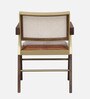 Richie Solid Wood Arm Chair In Walnut Finish