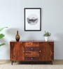 Richmond Sheesham Wood 2 Door Sideboard In Honey Oak Finish With 4 Drawers