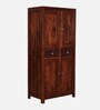 Richmond Sheesham Wood 2 Door Wardrobe In Honey Oak Finish With Drawer