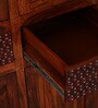 Richmond Sheesham Wood 2 Door Wardrobe In Honey Oak Finish With Drawer