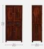 Richmond Sheesham Wood 2 Door Wardrobe In Honey Oak Finish With Drawer