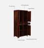 Richmond Sheesham Wood 2 Door Wardrobe In Honey Oak Finish With Drawer