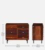 Richmond Sheesham Wood Chest Of Drawers In Honey Oak Finish