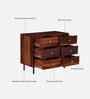 Richmond Sheesham Wood Chest Of Drawers In Honey Oak Finish