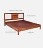 Richmond Sheesham Wood King Size Bed In Honey Oak Finish