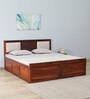 Richmond Sheesham Wood King Size Bed In Honey Oak Finish With Box Storage