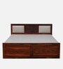 Richmond Sheesham Wood King Size Bed In Honey Oak Finish With Box Storage