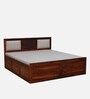 Richmond Sheesham Wood King Size Bed In Honey Oak Finish With Box Storage