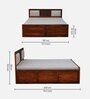 Richmond Sheesham Wood King Size Bed In Honey Oak Finish With Box Storage