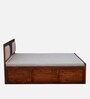 Richmond Sheesham Wood King Size Bed In Honey Oak Finish With Box Storage