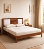 Richmond Sheesham Wood Queen Size Bed In Honey Oak Finish