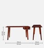 Richmond Sheesham wood Study Table In Natural Colour