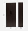 Rick 2 Door Wardrobe In Brown Finish