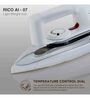 Rico 1000W Electric  Aluminium Non Stick Coating Dry Iron in White Colour