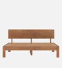 Rico Solid Wood King Size Bed In American Walnut Finish