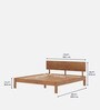 Rico Solid Wood King Size Bed In American Walnut Finish