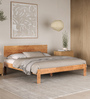 Rico Solid Wood King Size Bed In American Walnut Finish