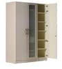 Rico Three Door Marine Plywood Wardrobe in Pure Oak with Ivory Internal Finish