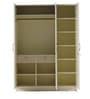 Rico Three Door Marine Plywood Wardrobe in Pure Oak with Ivory Internal Finish