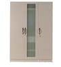 Rico Three Door Marine Plywood Wardrobe in Pure Oak with Ivory Internal Finish