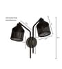 Riddle Black Wall Lamp Double Arm