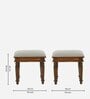 Ridhaan Sheesham Wood Seating Stool In Scratch Resistant Provincial Teak Finish