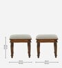 Ridhaan Sheesham Wood Seating Stool In Scratch Resistant Provincial Teak Finish