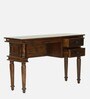 Ridhaan Sheesham Wood Writing Table In Scratch Resistant Provincial Teak Finish