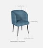 Rieta Upholestery Dining Chair In Blue Colour Rieta Upholestery Dining Chair In Blue Colour