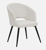Rieta Upholestery Dining Chair In White Colour
