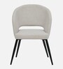 Rieta Upholestery Dining Chair In White Colour