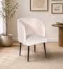 Rieta Upholestery Dining Chair In White Colour Rieta Upholestery Dining Chair In White Colour