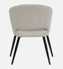 Rieta Upholestery Dining Chair In White Colour