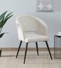 Rieta Upholestery Dining Chair In White Colour