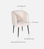 Rieta Upholestery Dining Chair In White Colour Rieta Upholestery Dining Chair In White Colour