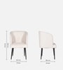 Rieta Upholestery Dining Chair In White Colour Rieta Upholestery Dining Chair In White Colour