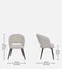 Rieta Upholestery Dining Chair In White Colour