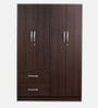 Rikotu 4 Door Wardrobe in Wenge Finish with Lock