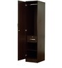 Rikotu 1 Door Wardrobe in Wenge Finish with Mirror