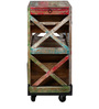 Rilan Solid Wood Bar Trolley in Distress Finish