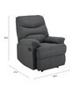 Riley Fabric 1 Seater Manual Recliner In Grey Colour