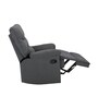 Riley Fabric 1 Seater Manual Recliner In Grey Colour